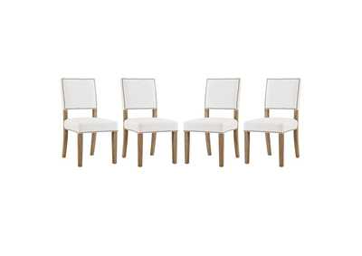 Ivory Oblige Dining Chair Wood [Set of 4]