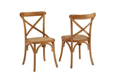 Walnut Gear Dining Side Chair [Set of 2]