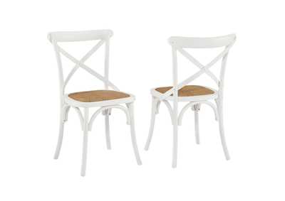 White Gear Dining Side Chair [Set of 2]