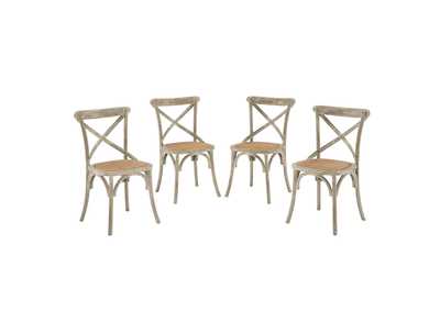 Gray Gear Dining Side Chair [Set of 4]