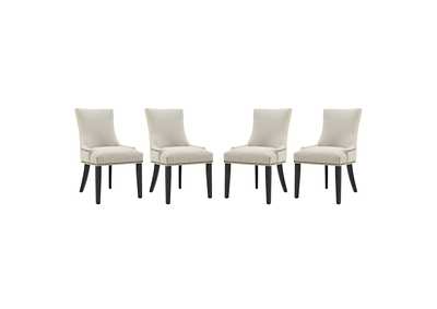 Image for Beige Marquis Dining Chair Fabric [Set of 4]