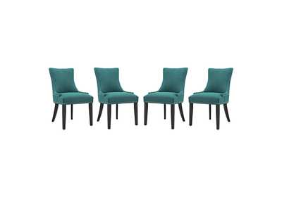 Teal Marquis Dining Chair Fabric [Set of 4]