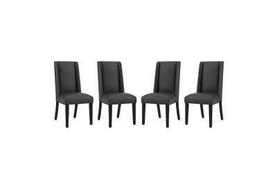 Black Baron Dining Chair Vinyl [Set of 4]