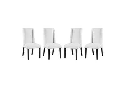 Image for White Baron Dining Chair Vinyl [Set of 4]