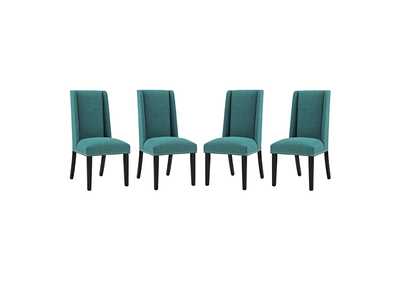 Teal Baron Dining Chair Fabric [Set of 4]