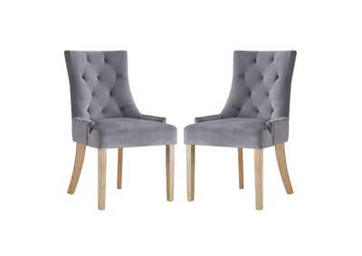 Image for Gray Pose Dining Chair Performance Velvet [Set of 2]