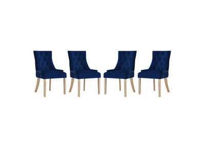 Navy Pose Dining Chair Performance Velvet [Set of 4]