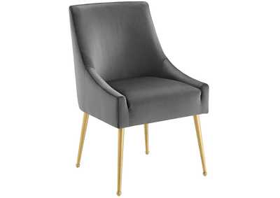 Gray Discern Upholstered Performance Velvet Dining Chair