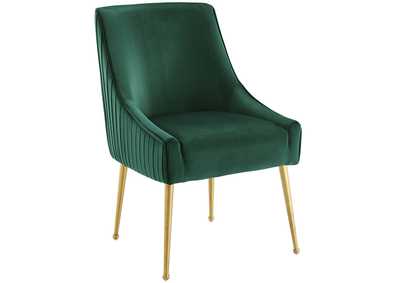 Image for Green Discern Pleated Back Upholstered Performance Velvet Dining Chair