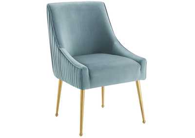 Image for Light Blue Discern Pleated Back Upholstered Performance Velvet Dining Chair