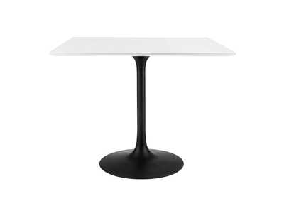 Black White Lippa 36" Square Wood Top Dining Table