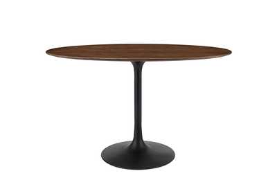 Image for Black Walnut Lippa 48" Oval Walnut Dining Table