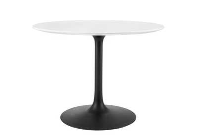 Black White Lippa 40" Round Wood Dining Table