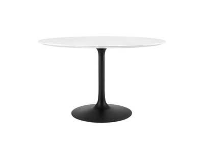 Image for Black White Lippa 47" Round Wood Dining Table