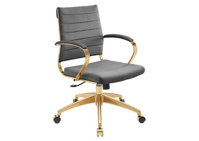 Image for Gray Jive Mid Back Performance Velvet Office Chair