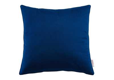 Image for Navy Enhance 20" Performance Velvet Throw Pillow