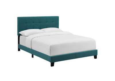 Image for Teal Amira Twin Upholstered Bed - Fabric