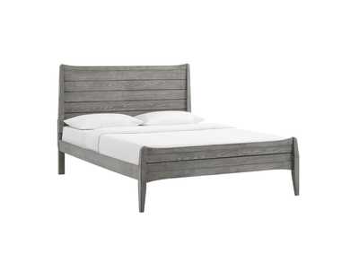 Image for Gray Georgia Full Wood Platform Bed