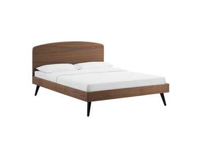 Image for Walnut Bronwen Full Wood Platform Bed