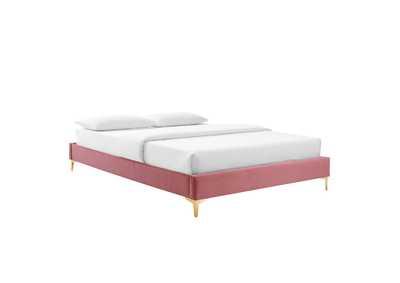 Image for Dusty Rose Sutton Twin Performance Velvet Bed Frame