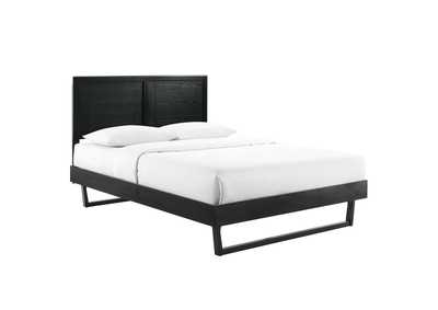 Image for Black Marlee Full Wood Platform Bed With Angular Frame