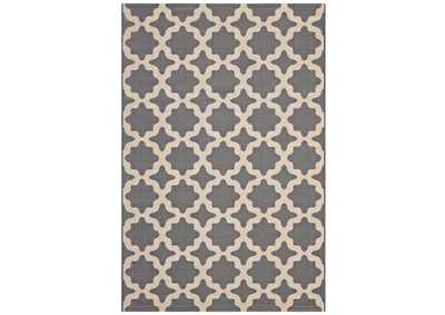 Image for Gray and Beige Cerelia Moroccan Trellis 8x10 Indoor and Outdoor Area Rug