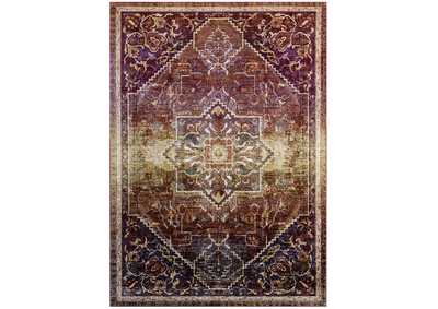 Image for Multicolored Success Kaede Transitional Distressed Vintage Floral Persian Medallion 4x6 Area Rug