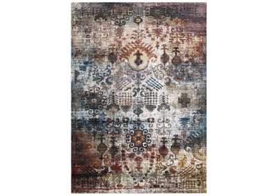 Image for Multicolored Success Tahira Transitional Distressed Vintage Floral Moroccan Trellis 8x10 Area Rug