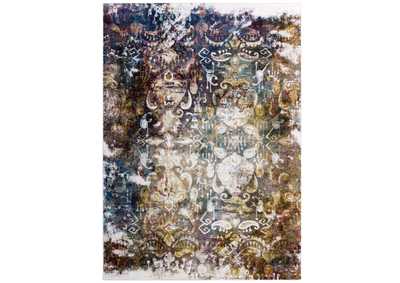 Image for Multicolored Success Jayla Transitional Distressed Vintage Floral Moroccan Trellis 4x6 Area Rug