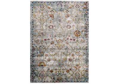 Image for Multicolored Success Manuka Distressed Vintage Floral Lattice 4x6 Area Rug