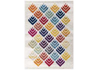 Image for Multicolored Entourage Florin Abstract Floral 5x8 Area Rug