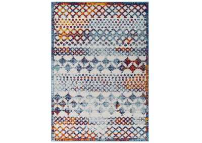 Image for Multicolored Reflect Giada Abstract Diamond Moroccan Trellis 5x8 Indoor/Outdoor Area Rug