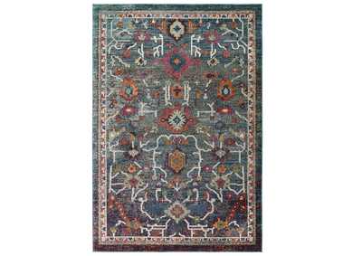 Image for Multicolored Tribute Every Distressed Vintage Floral 5x8 Area Rug