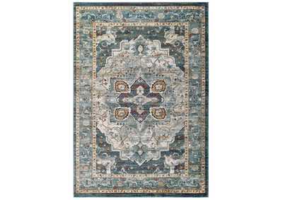 Image for Multicolor Tribute Diantha Distressed Vintage Floral Persian Medallion 5x8 Area Rug