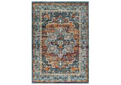 Image for Multicolored Tribute Diantha Distressed Vintage Floral Persian Medallion 5x8 Area Rug