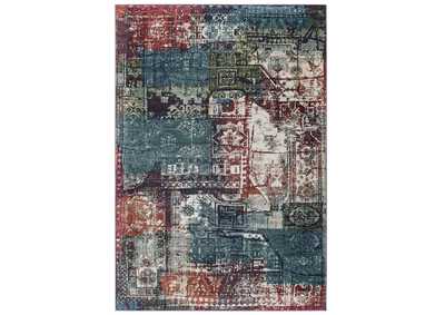 Image for Multicolored Tribute Elowen Contemporary Modern Vintage Mosaic 5x8 Area Rug