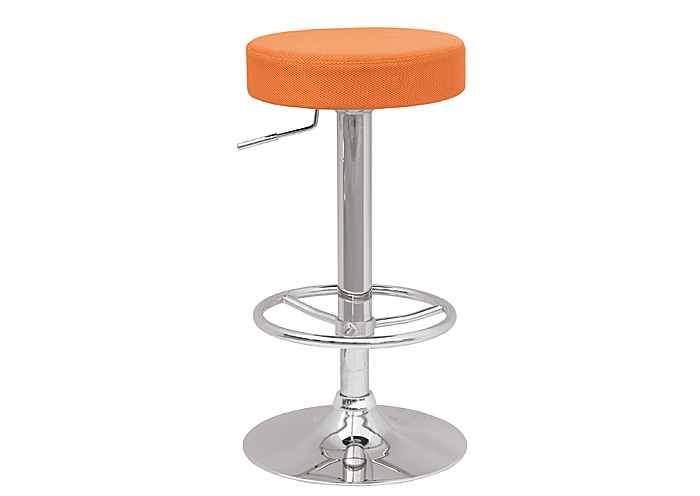 Orange Backless Pneumatic Gas Lift Adjustable Stool,Mr Bar Stool