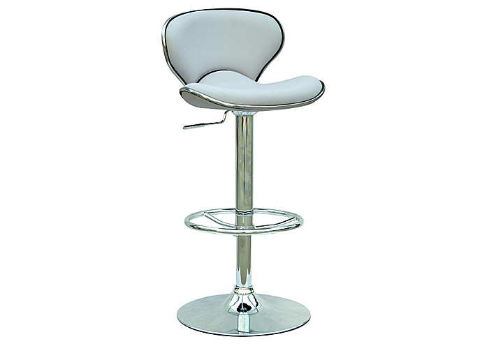 Pneumatic White Gas-Lift Stool ,Mr Bar Stool