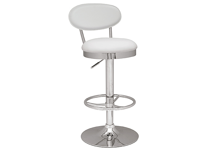 Pneumatic White Gas-Lift Stool ,Mr Bar Stool