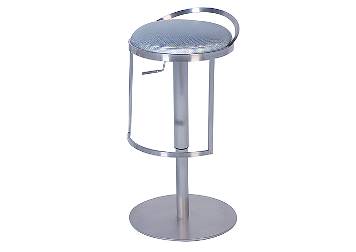 Pneumatic Gas Lift Adjustable Height Silver Swivel Stool,Mr Bar Stool