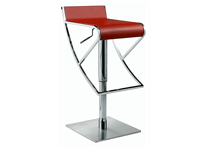 Pneumatic Gas Lift Adjustable Height Red Swivel Stool,Mr Bar Stool