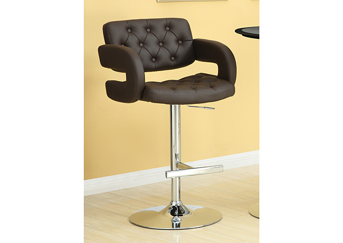 Tufted Brown & Chrome 30