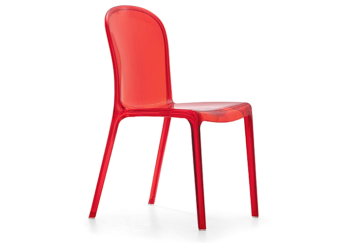 Gumdrop Chair - Transparent Red (Pack of 4),Mr Bar Stool