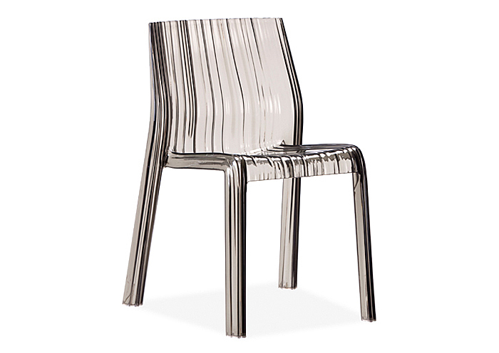 Ruffle Chair - Transparent Grey (Pack of 4),Mr Bar Stool