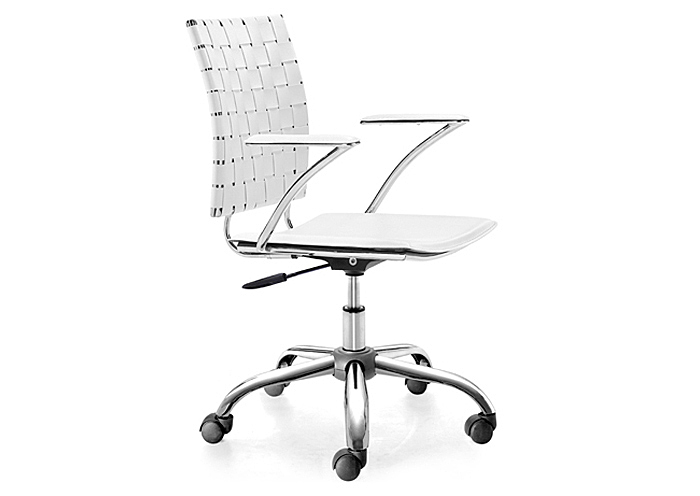 Criss Cross Office Chair - White,Mr Bar Stool