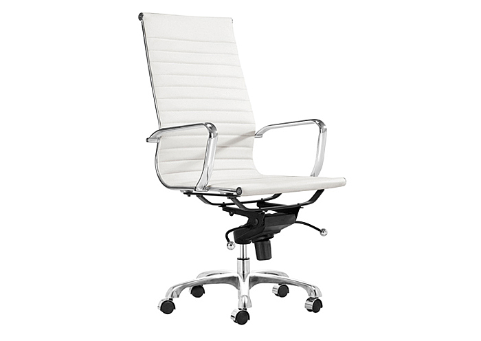 Lider Office Chair - White (hi-back),Mr Bar Stool