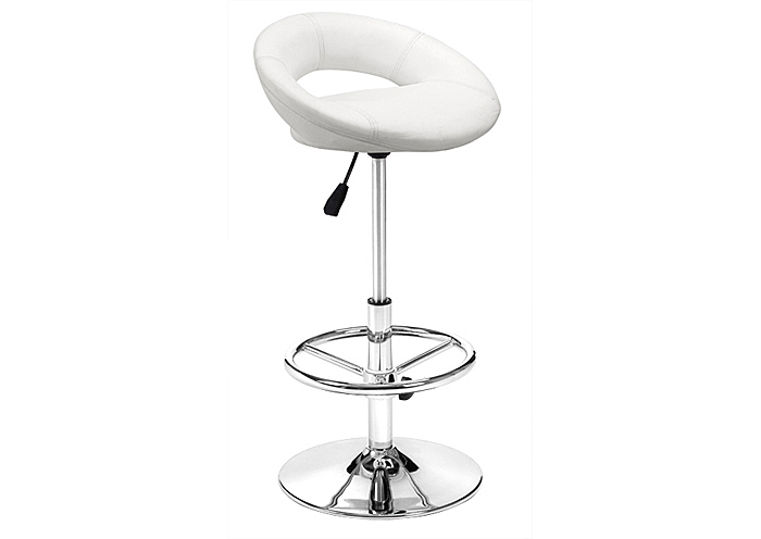 Pluto Adjustable Bar Stool - White,Mr Bar Stool