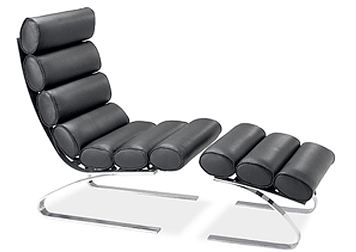 Unico Chaise & Ottoman - Black,Mr Bar Stool