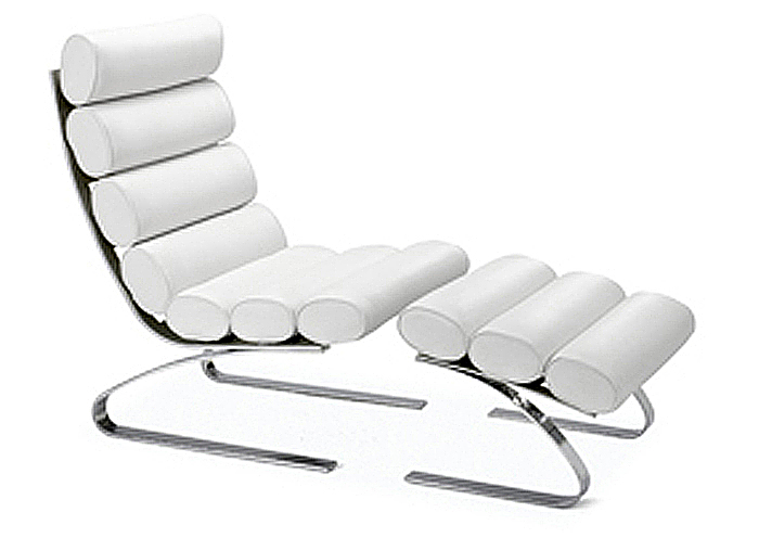 Unico Chaise & Ottoman - White,Mr Bar Stool