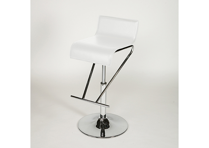 Pneumatic Gas Lift Adjustable Height White Swivel Stool ,Mr Bar Stool